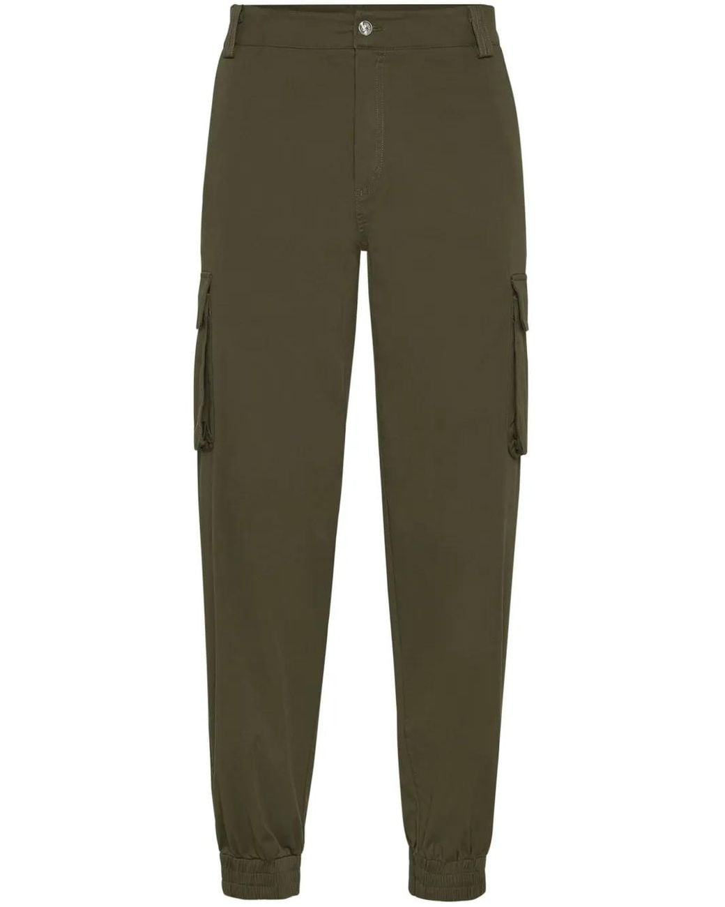 Philipp Plein Green Tapered Cargo Trousers for men