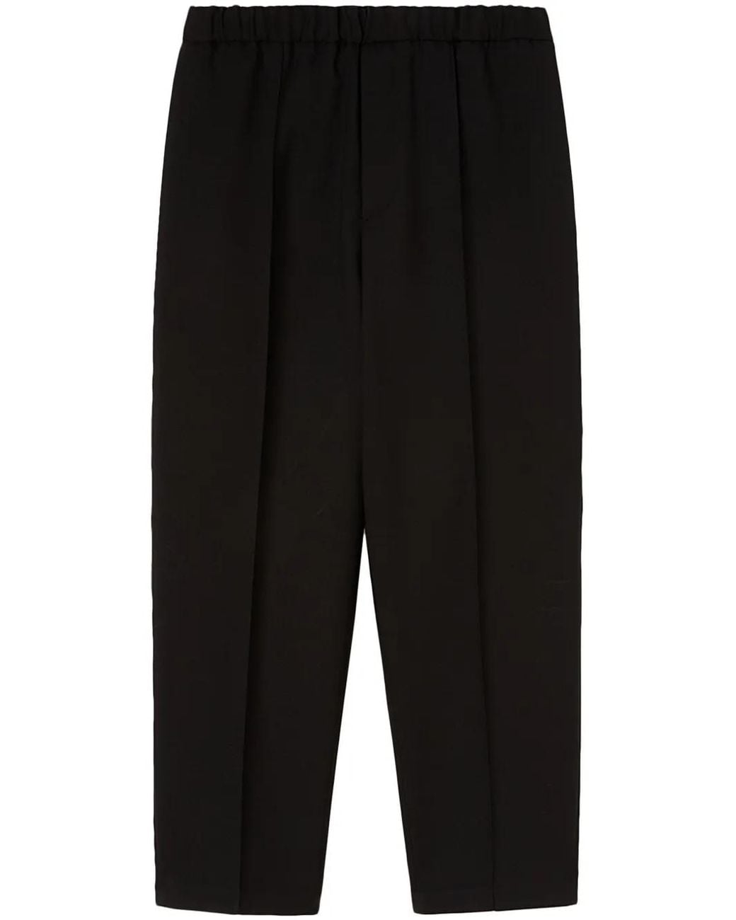 Jil Sander Black Tapered Relaxed-Fit Recycled Polyester Trousers for men