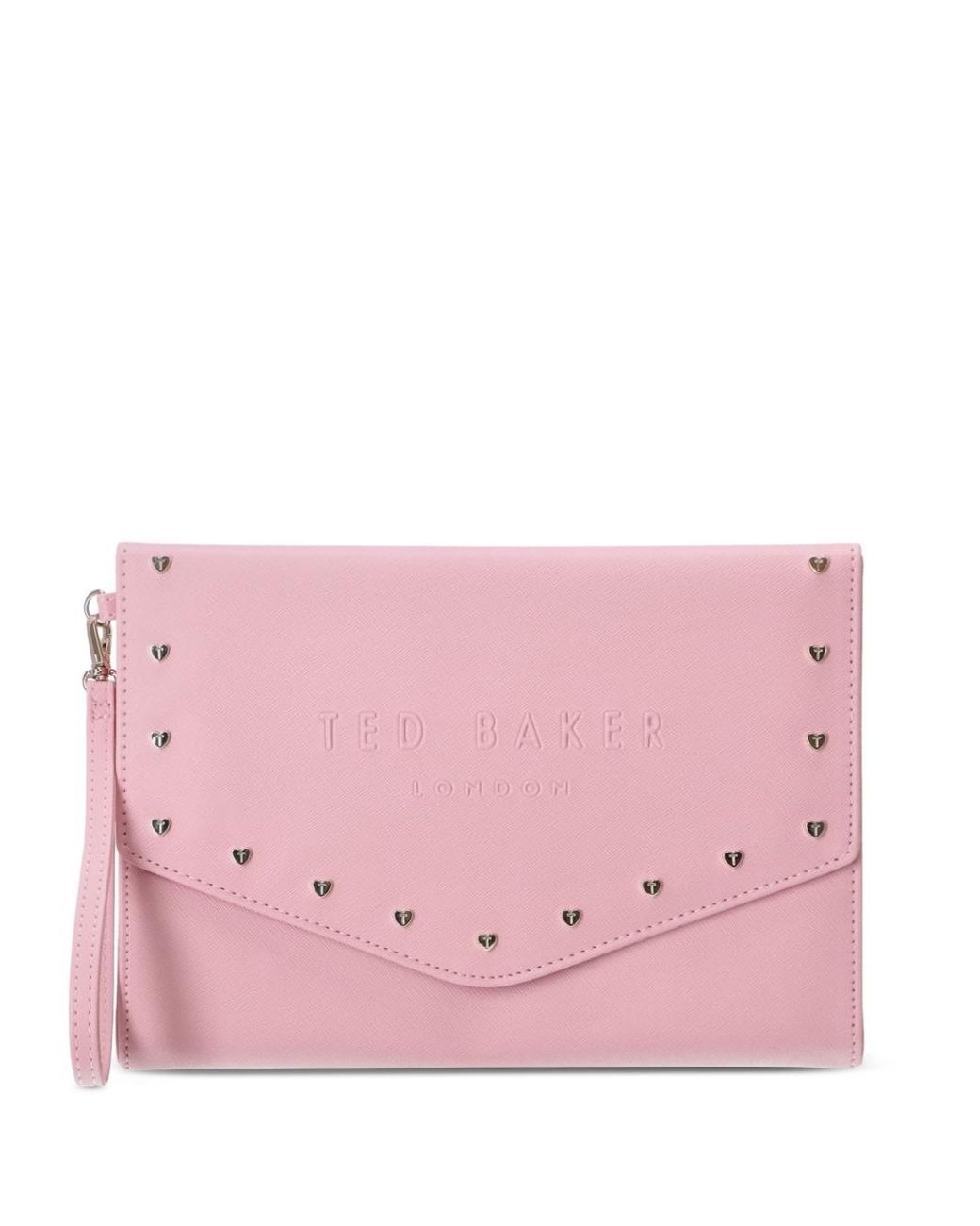 Ted Baker Studeli Heartstudded Envelope Clutch Bag in Pink Lyst UK