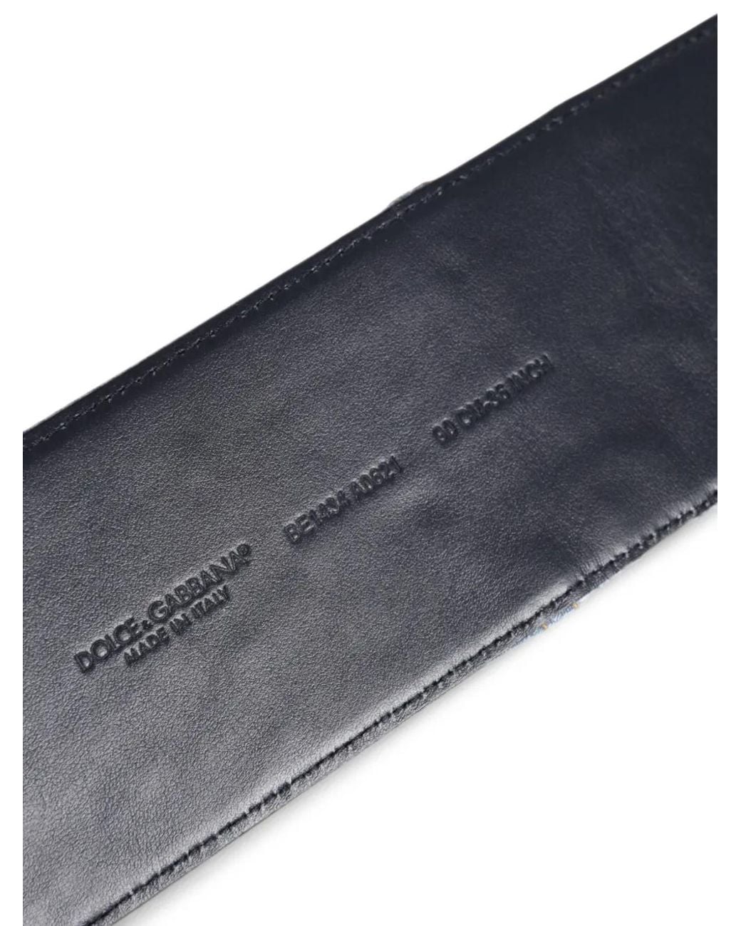 Dolce & Gabbana Blue Two-Tone Denim Belt