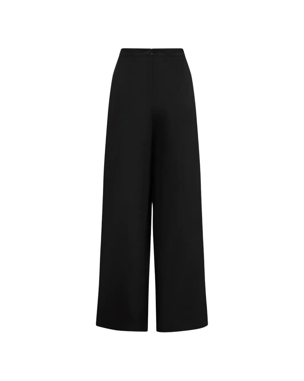 Karl Lagerfeld Black Pleated Wide-Leg Trousers