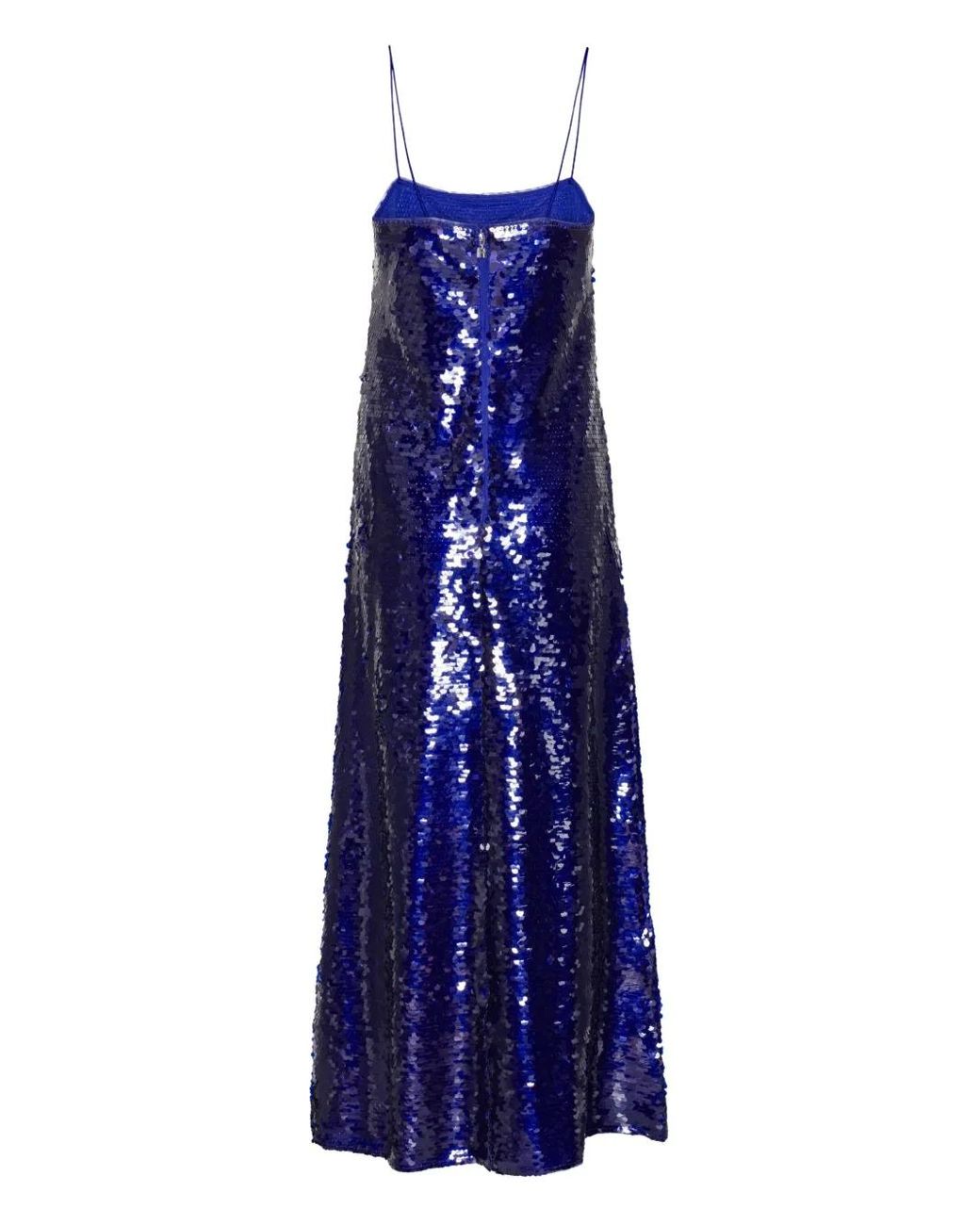 ROTATE BIRGER CHRISTENSEN Blue Embellishment Maxi Dress