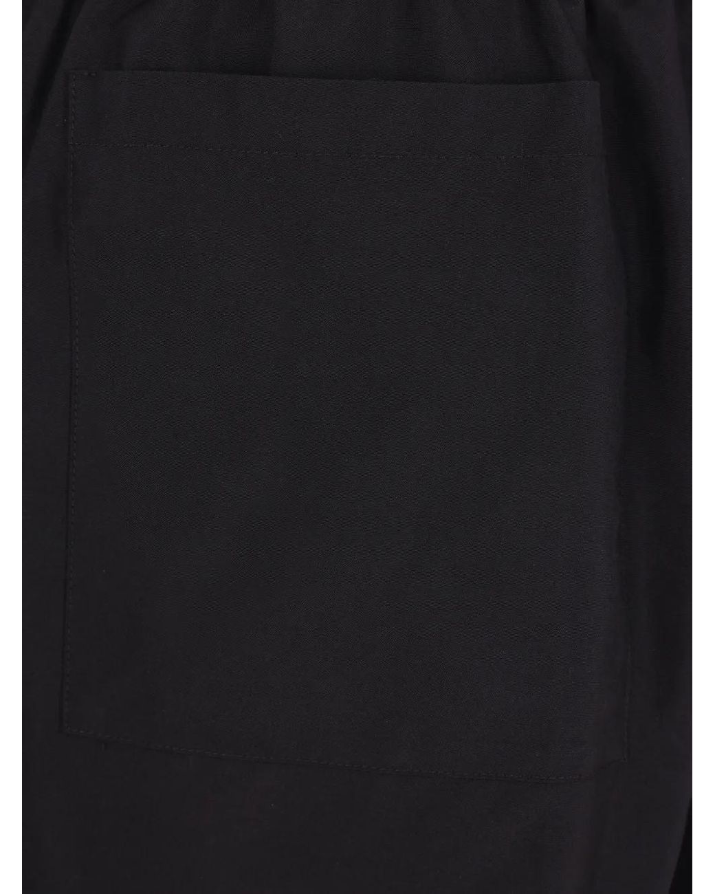 Umit Benan Black Drawstring Pocketed Deck Shorts for men