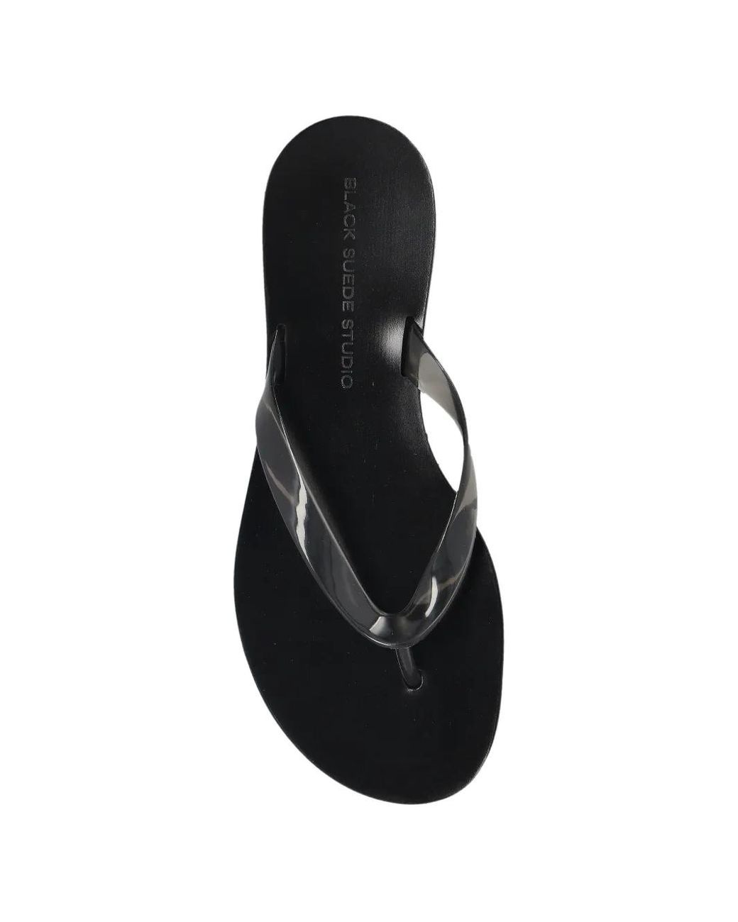 Black Suede Studio White Jeli Sandals