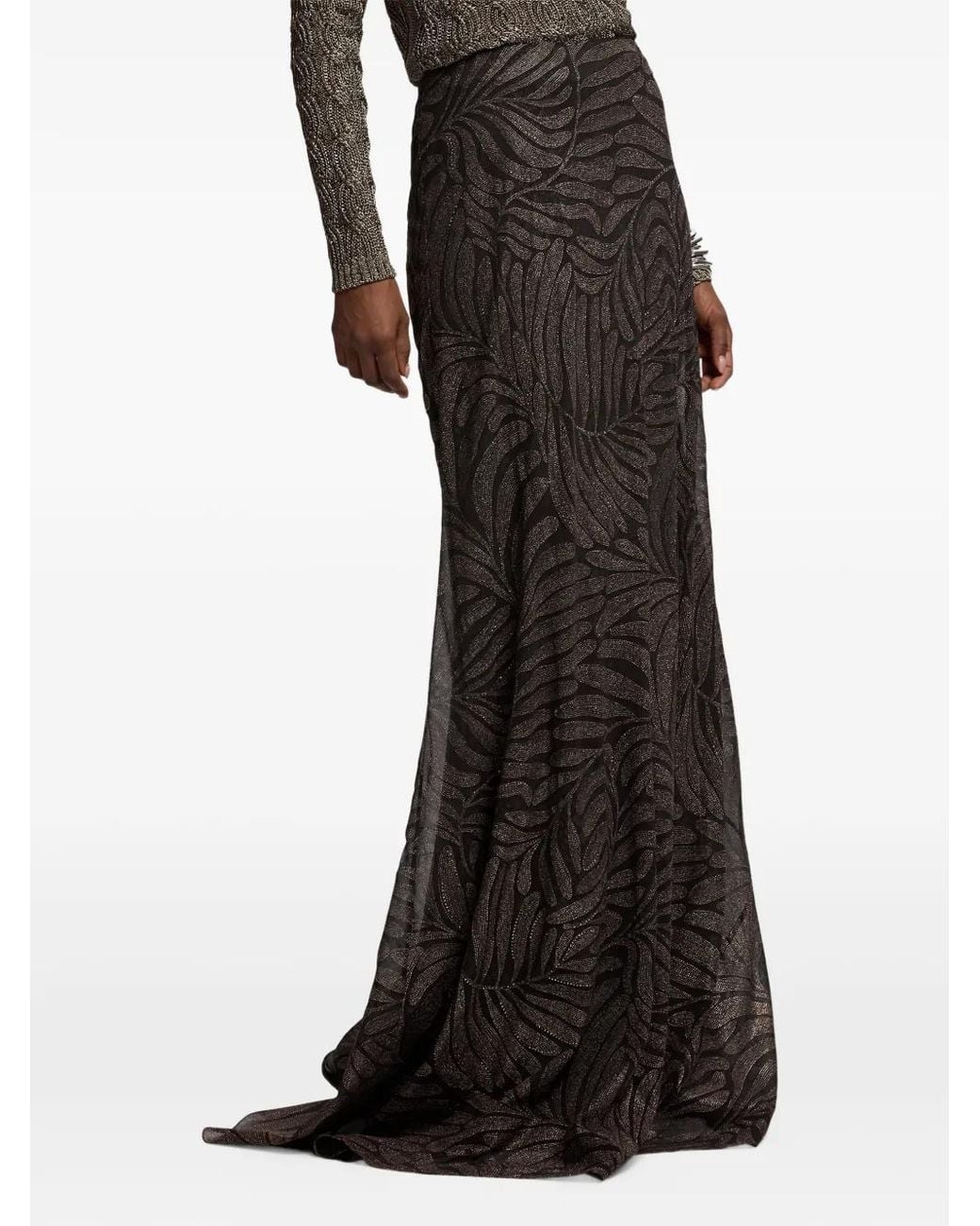 Ralph Lauren Brown Masina Maxi Skirt