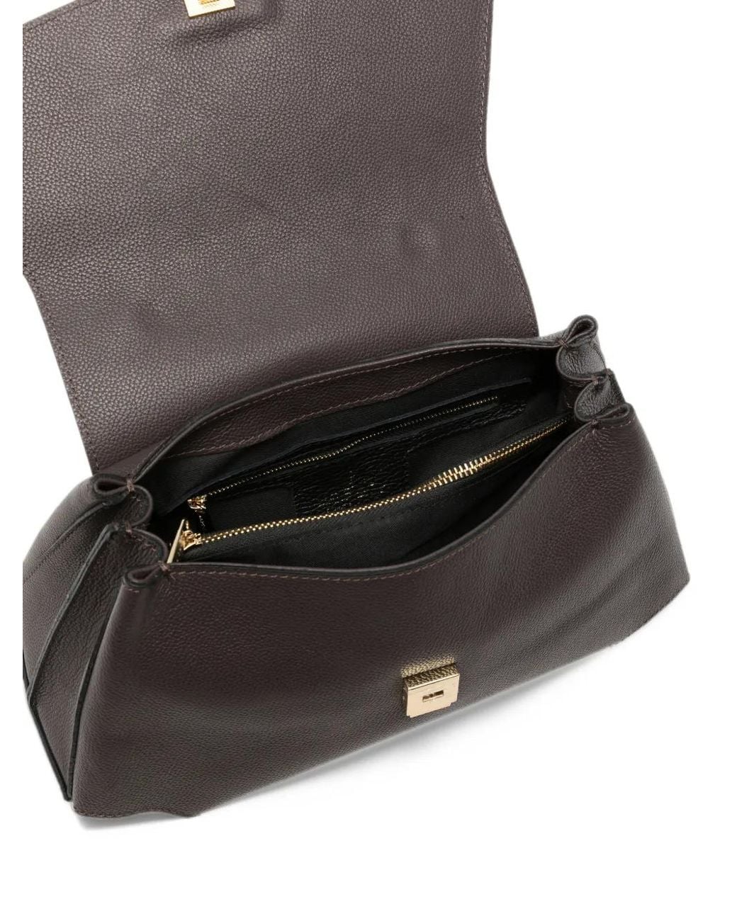 Marc Ellis Gray Spency Grainy Leather Shoulder Bag