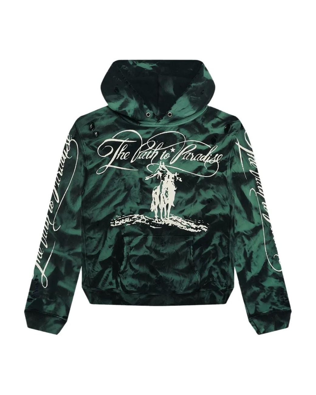 Sudadera Marble Paradise Con Capucha HELLSTAR de hombre de color Green