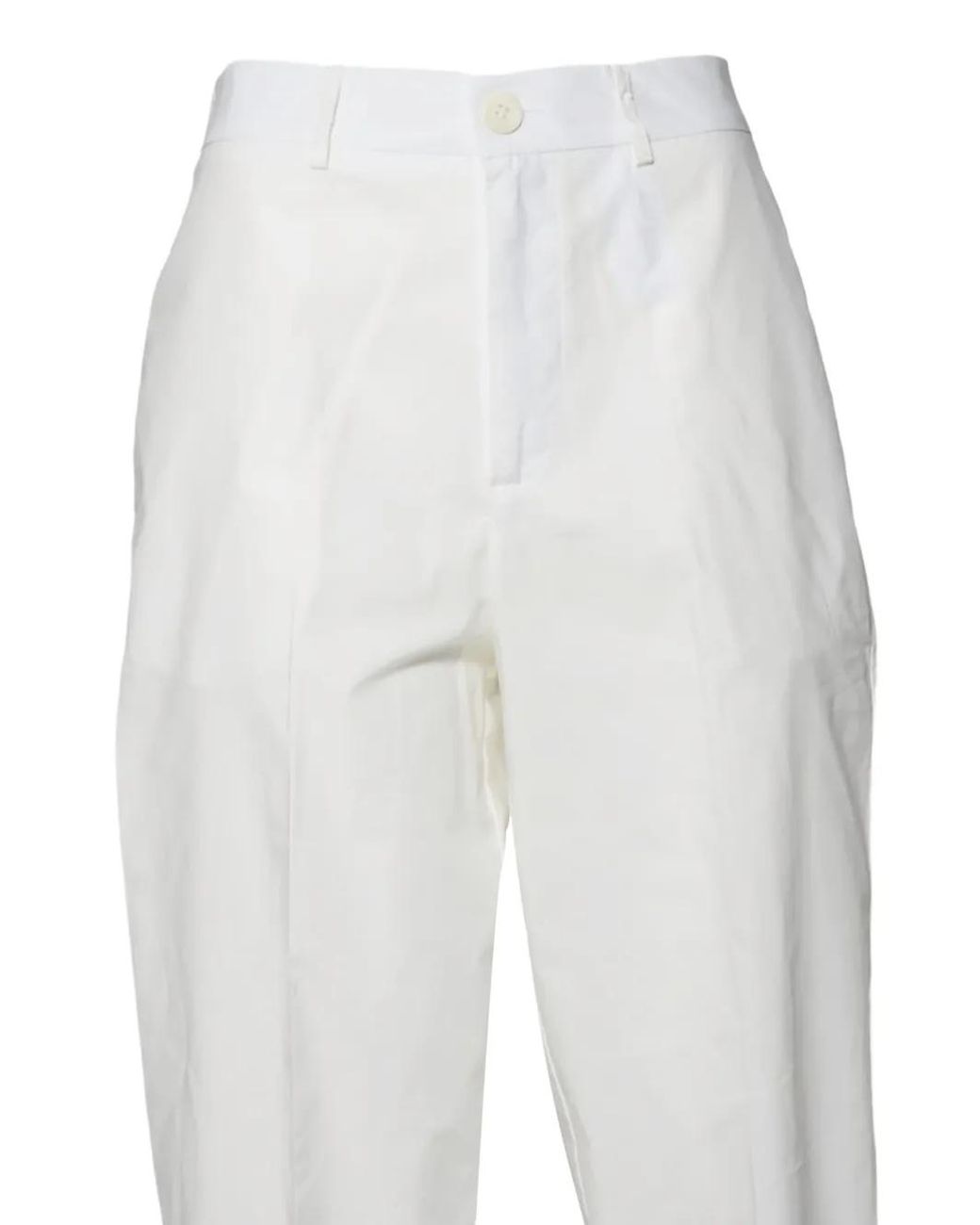 SOLOTRE White Cotton Trousers