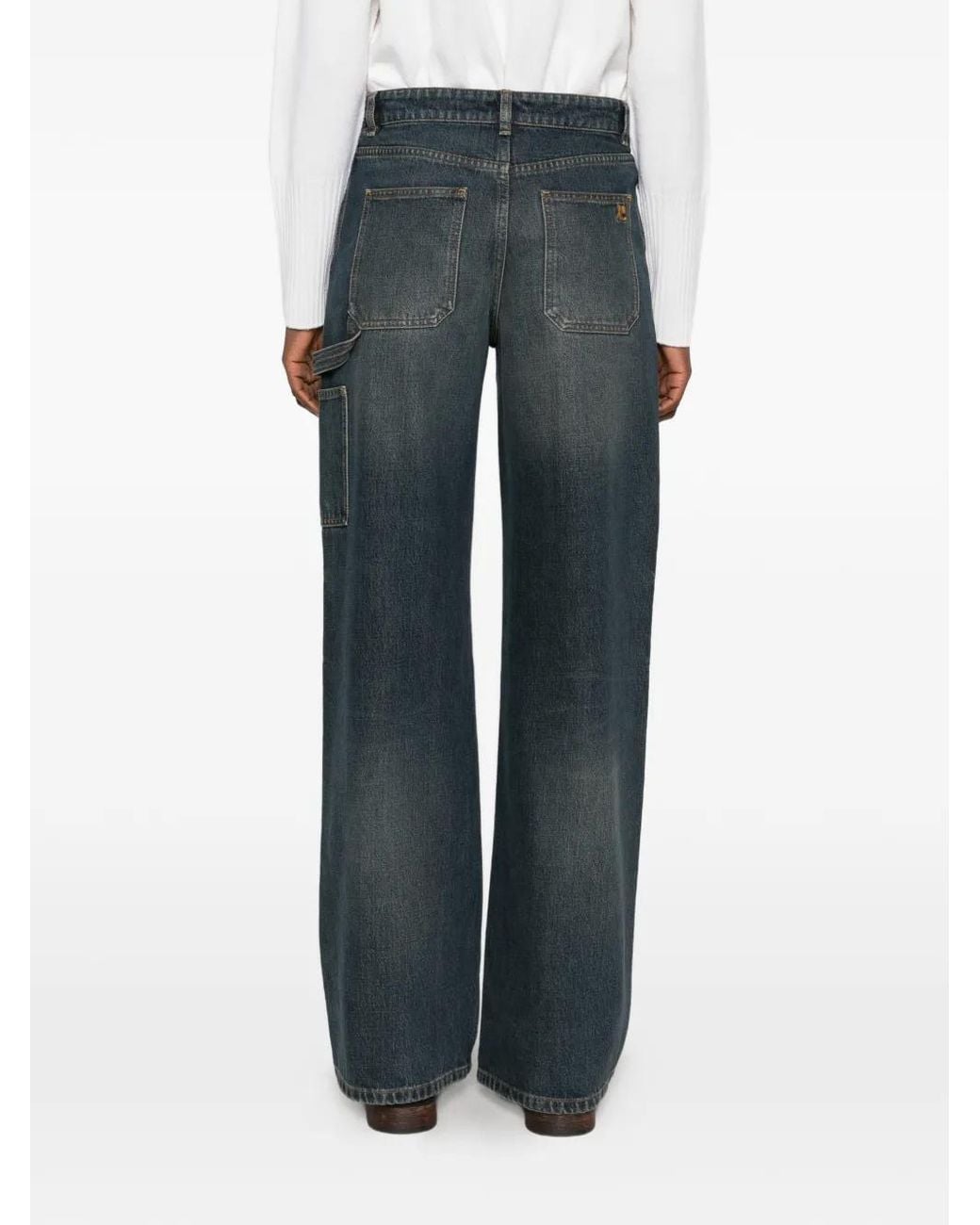 Courreges Blue Wide-Leg Carpenter Jeans