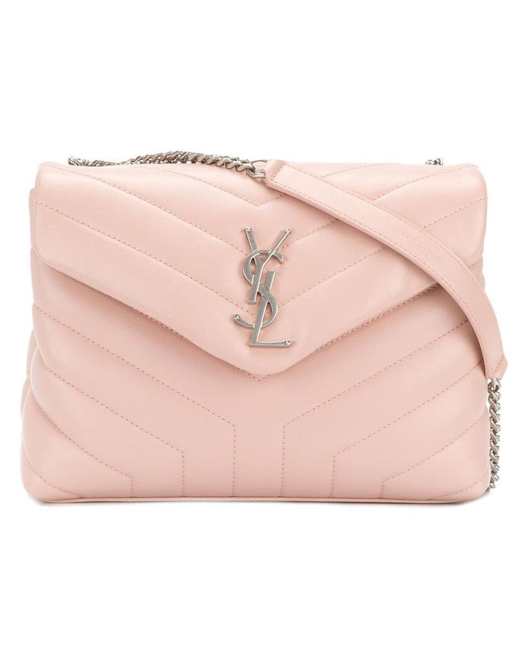Saint Laurent Small Loulou Chain Bag in Pink | Lyst