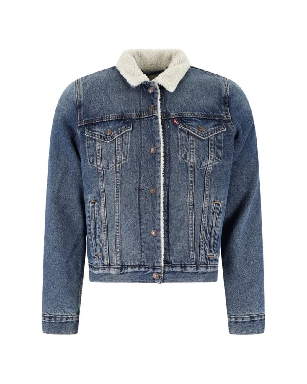 Levi's Blue Veste En Jean Original Sherpa Trucker À Col Borg for men