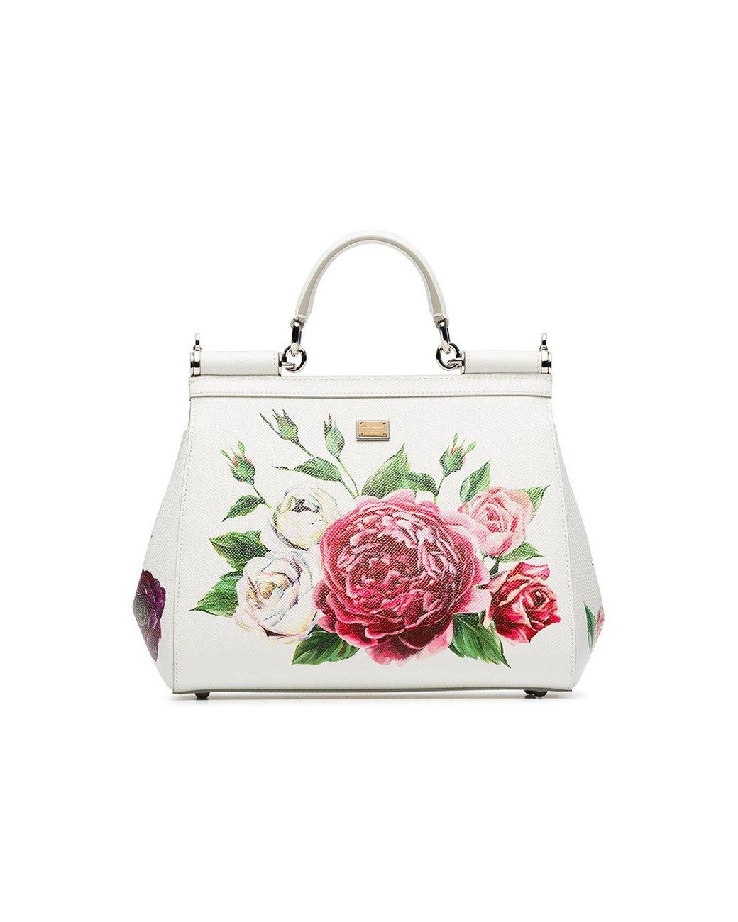 Dolce & Gabbana Tote Shoulder Bag SICILY with DG Family Motive Rose