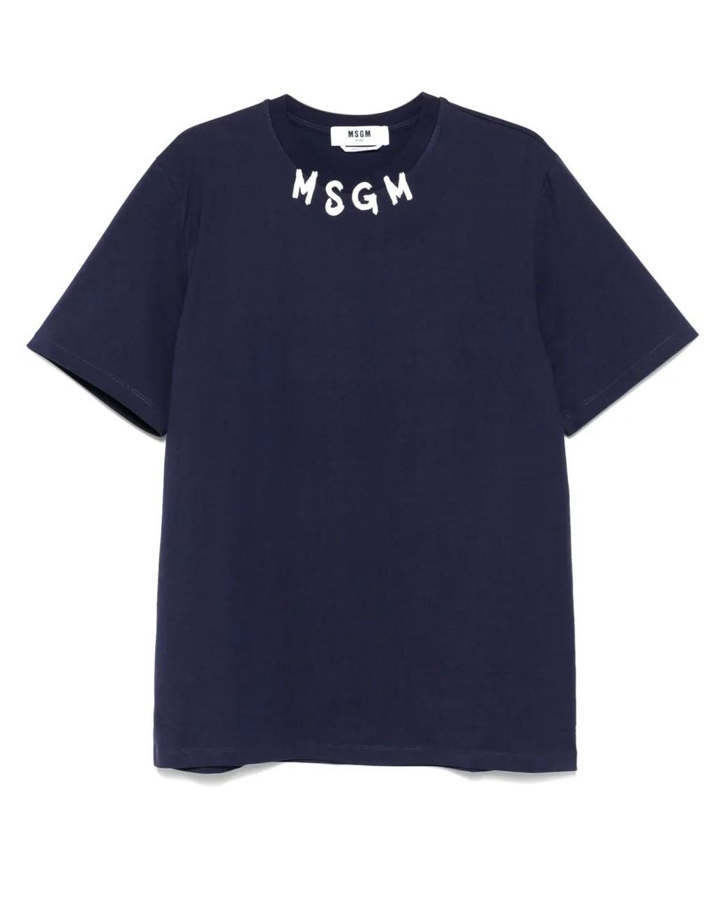 T-Shirt Logo di MSGM in Blue da Uomo