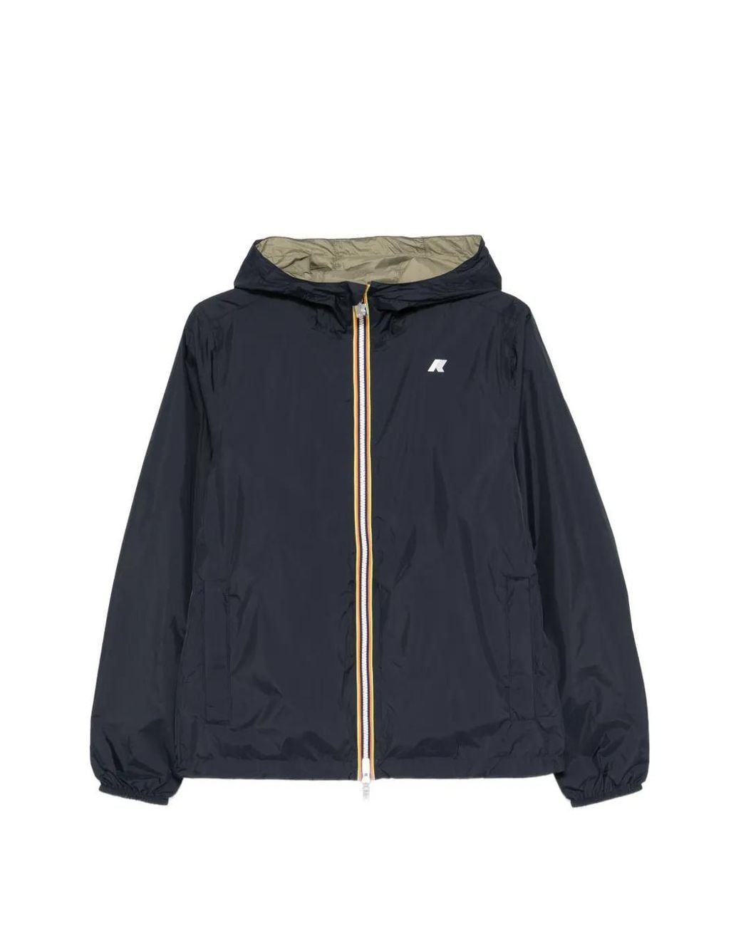 K-Way Blue Hooded Zip Jacket for men
