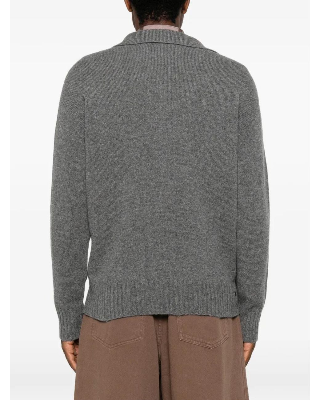 Polo De Canalé Amaranto de hombre de color Gray