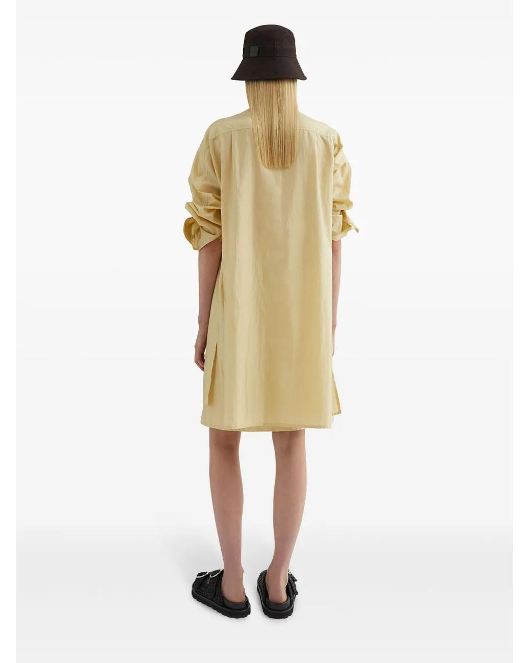 Jil Sander Yellow Buttoned Long Shirt