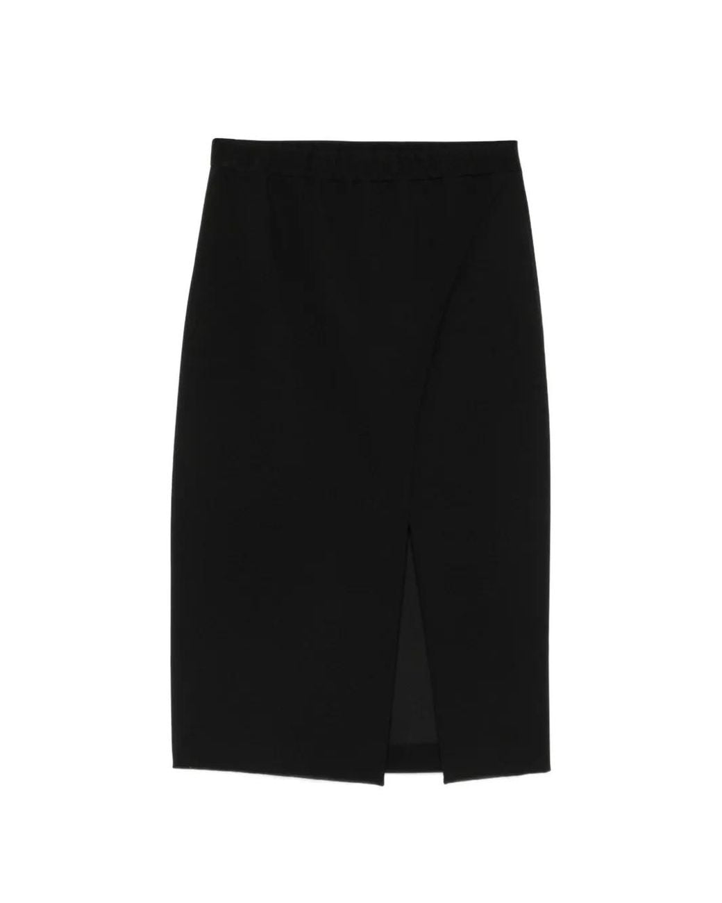 Liviana Conti Black Front-Slit Skirt