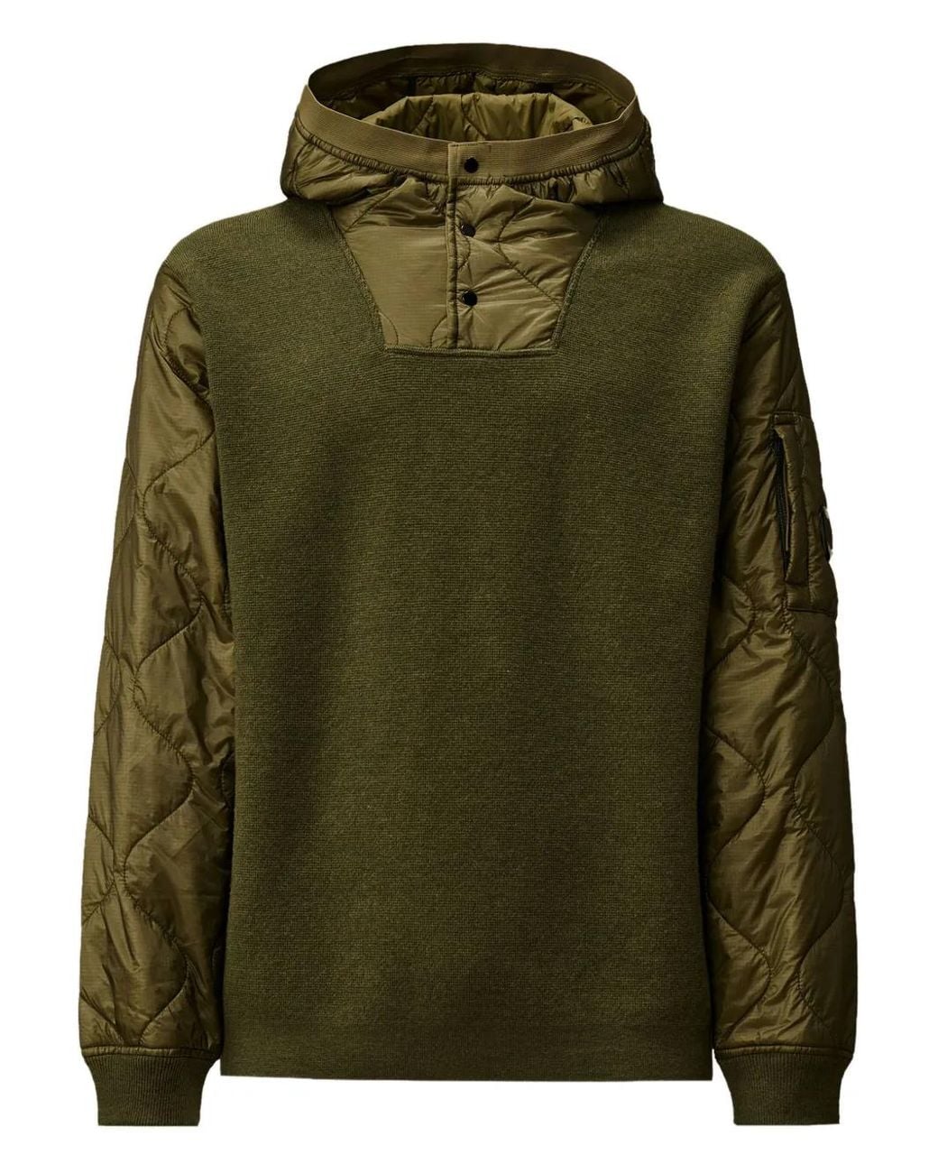 C P Company Green Lens-Detail Hoodie for men
