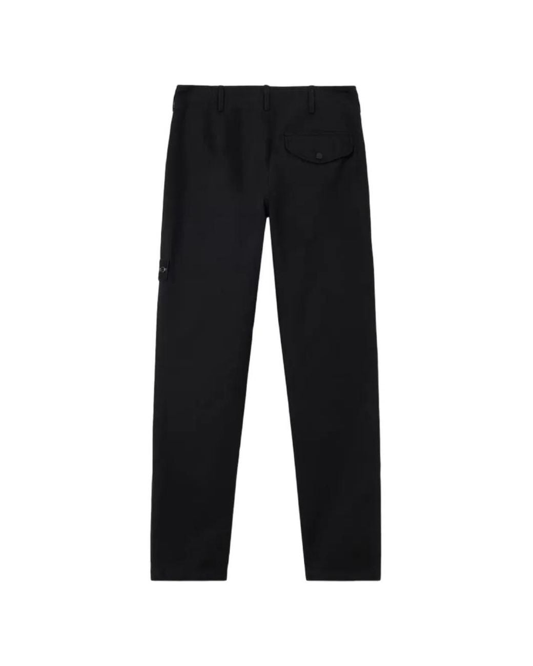 Stone Island Black 3100001 Dense Cotton-Tc Trousers for men