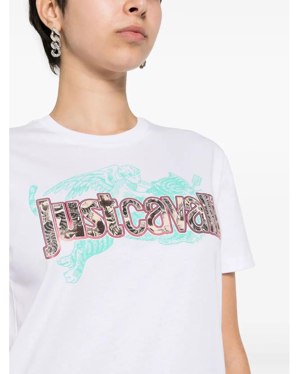 Just Cavalli White T-shirts And Polos