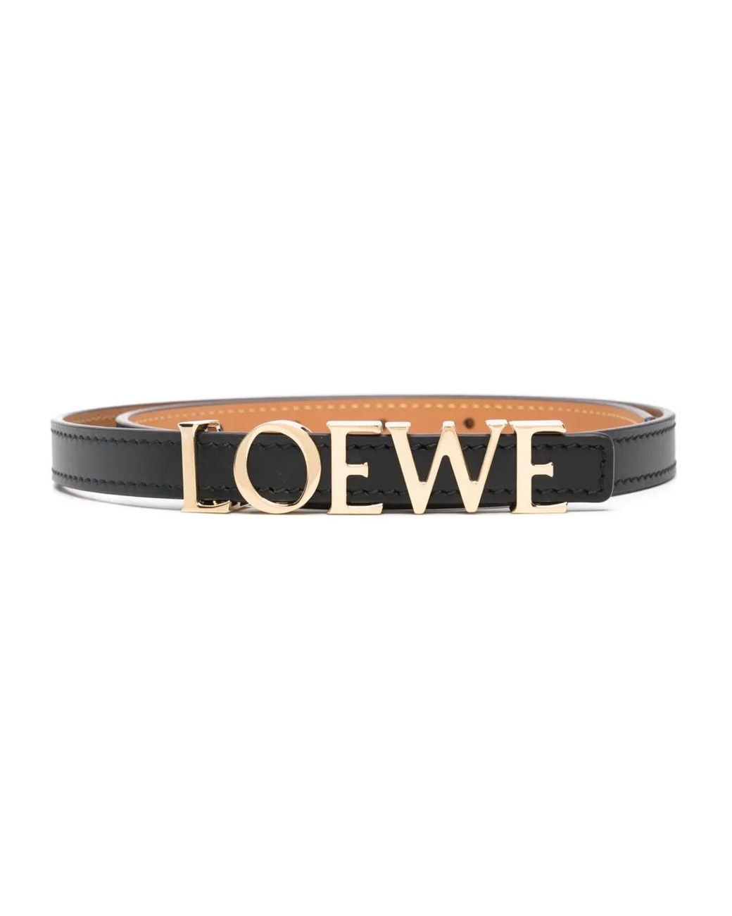 Loewe White Bold Leather Belt