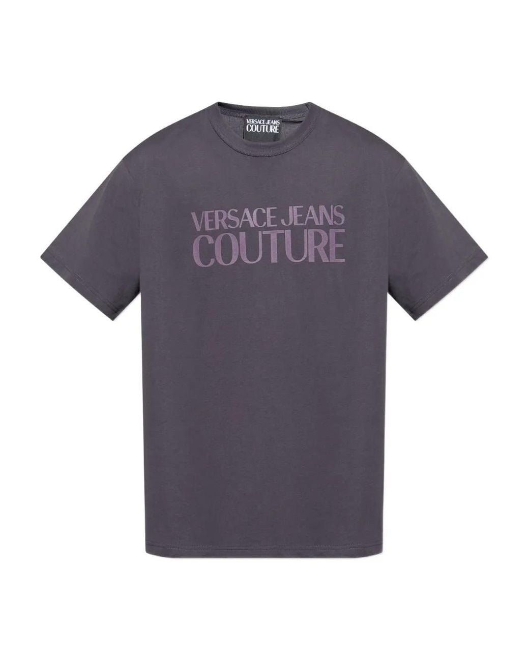 Versace Jeans Couture Blue Logo-Print T-Shirt for men