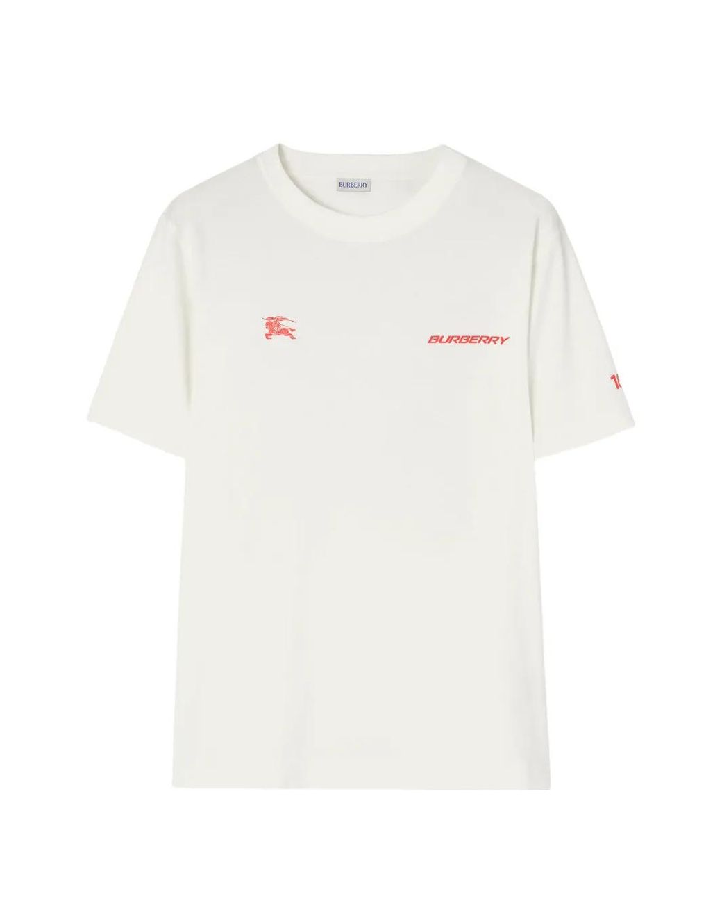Burberry White London Map Cotton T-Shirt for men