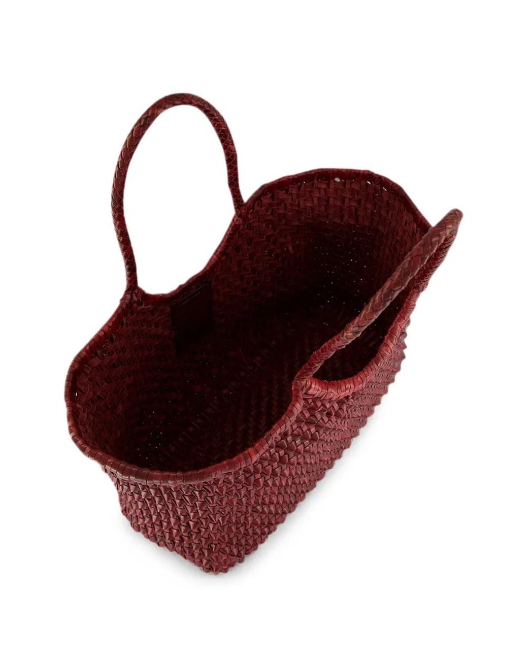 Dragon Diffusion Red Sac À Main Nantucket Cactus En Cuir À Design Tressé