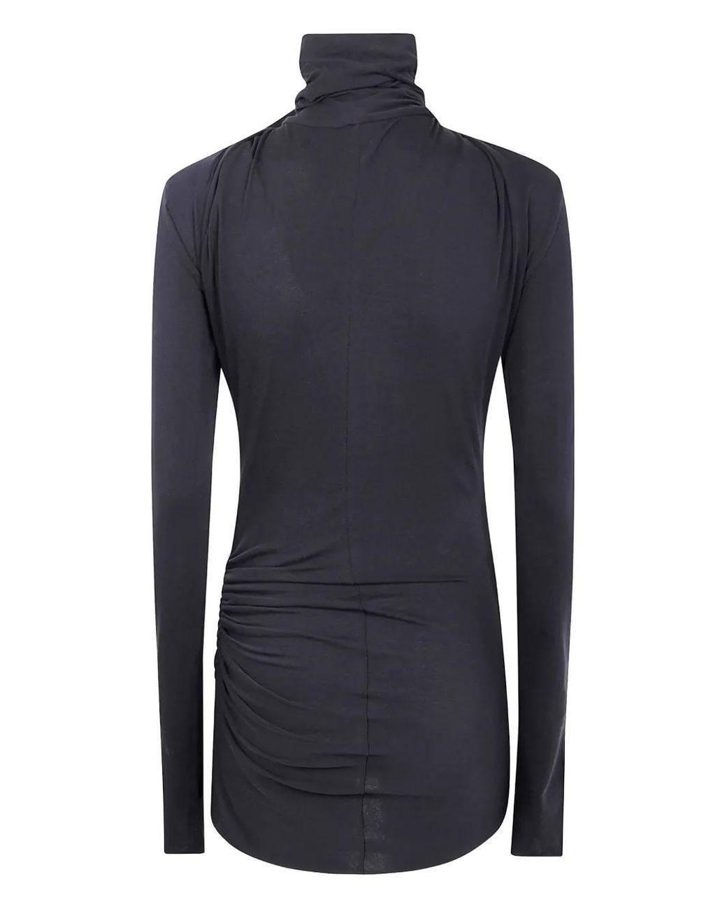 Entire studios Blue Turtleneck Draped Top