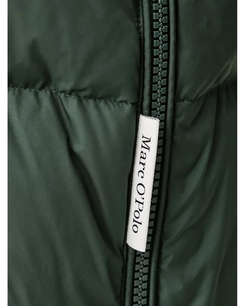 Marc O' Polo Green Quilted Hooded Oversized Coat