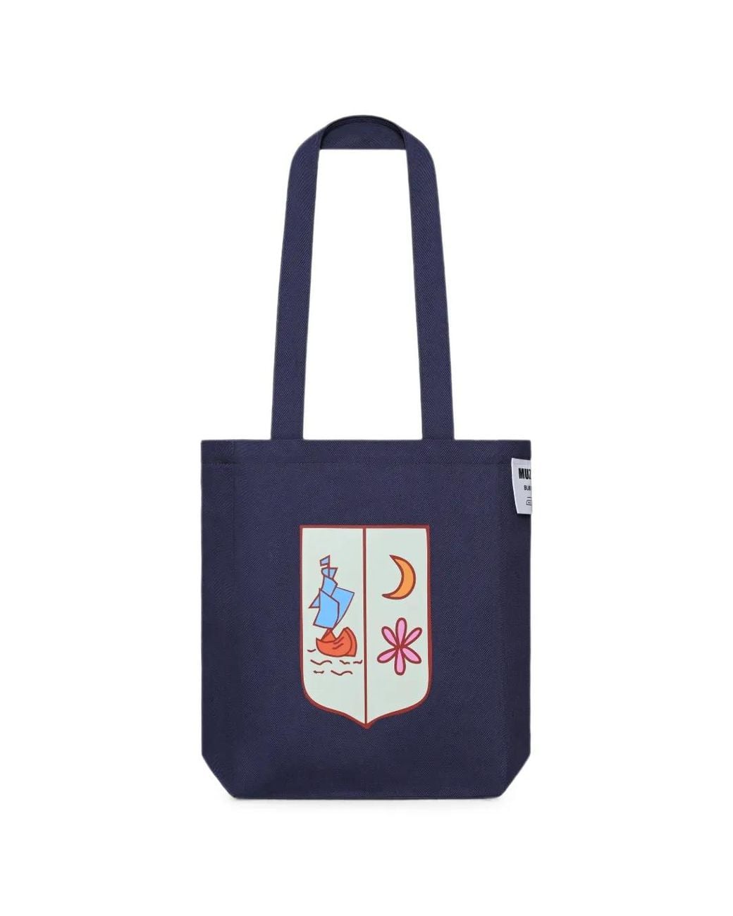 Muzaradi Blue Graphic-Print Tote Bag