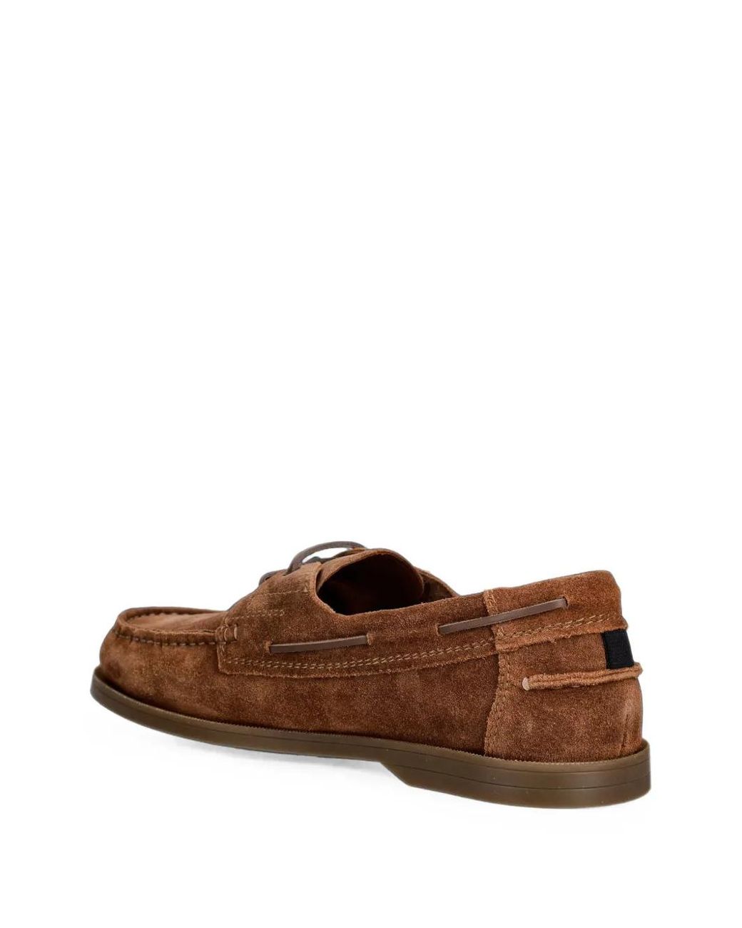Gant Brown Lace-Up Suede Boat Shoes for men