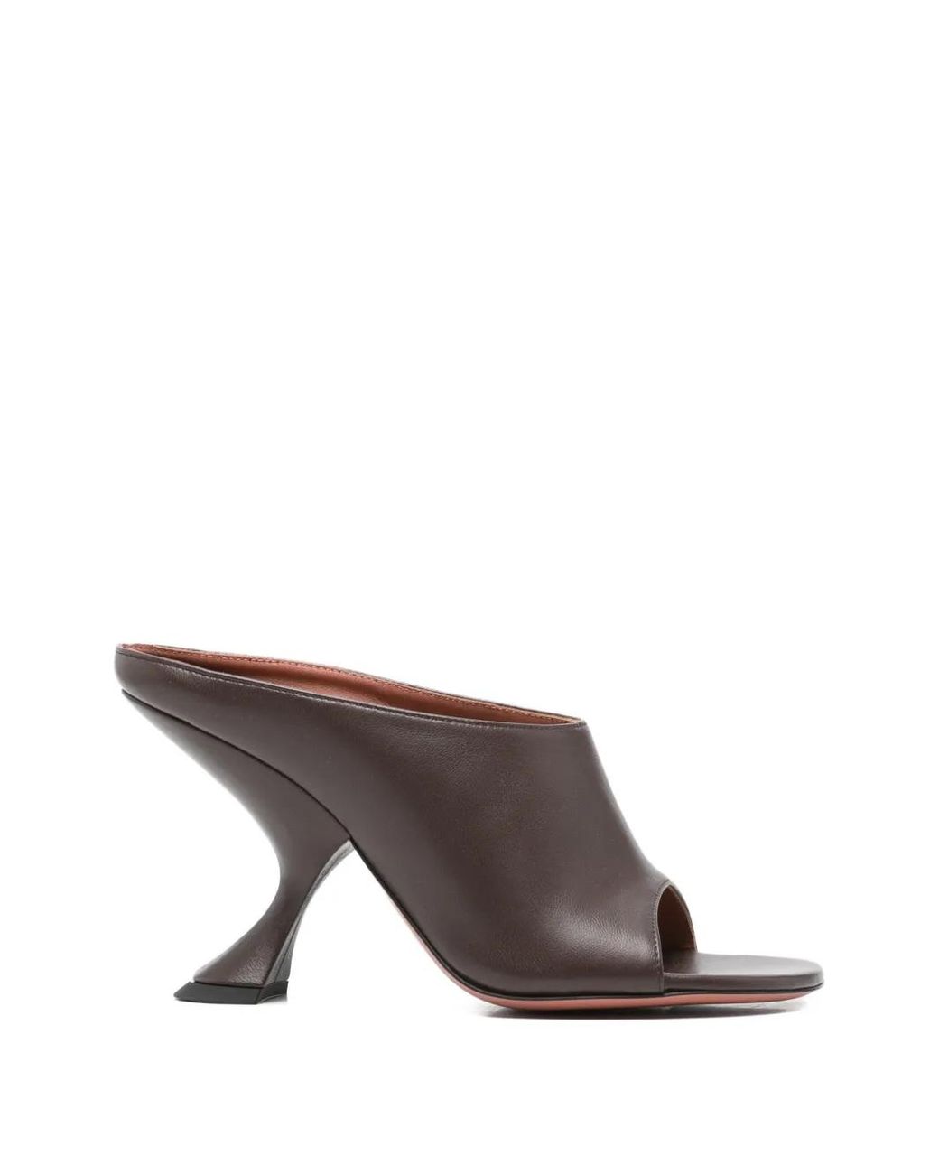 AMINA MUADDI Brown Taylor Open Toe Mules