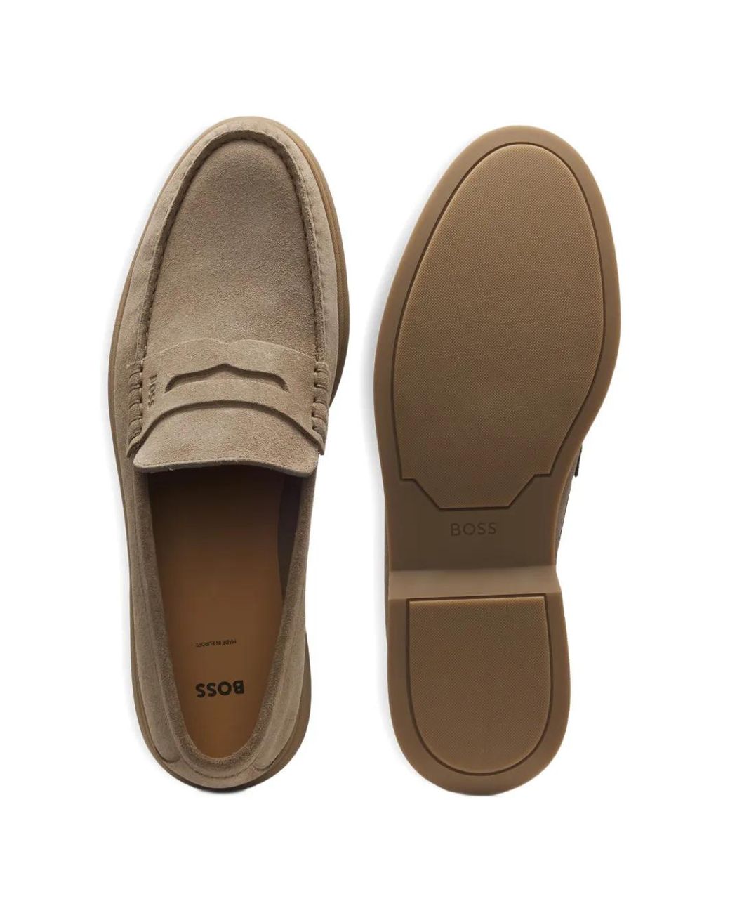 Boss Multicolor Suede Penny Loafers for men