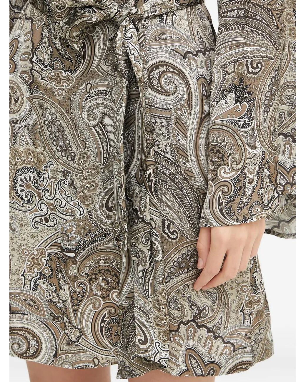 MARCIANO BY GUESS Loredana Paisley-Print Mini Dress in Gray | Lyst