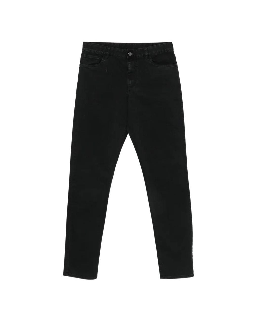 Canali Black Five-Pocket Slim-Fit Jeans for men