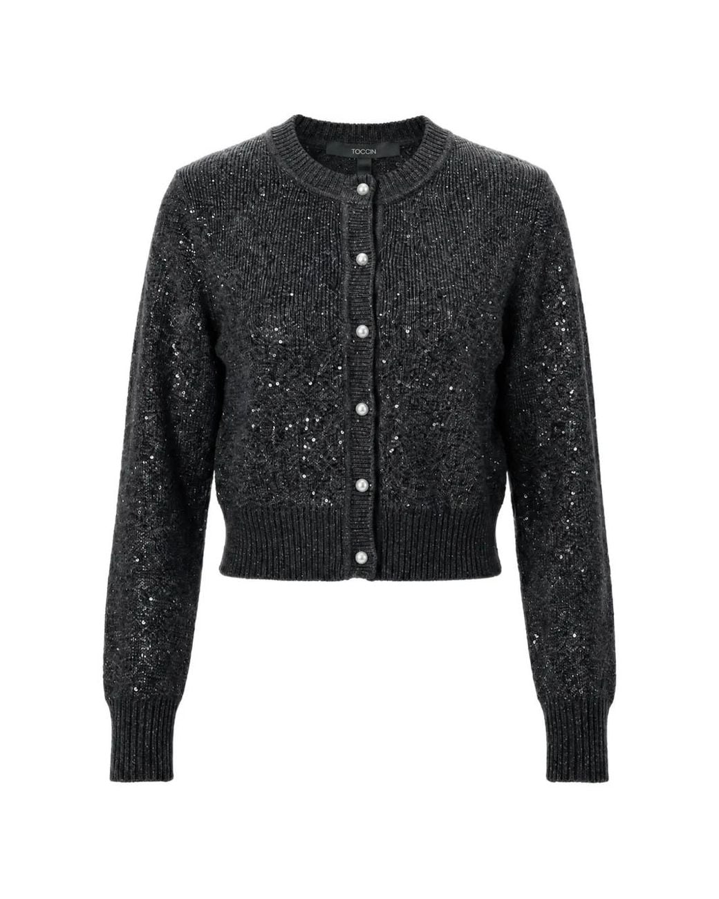 Toccin Black Mollie Sequin-Embellished Cardigan