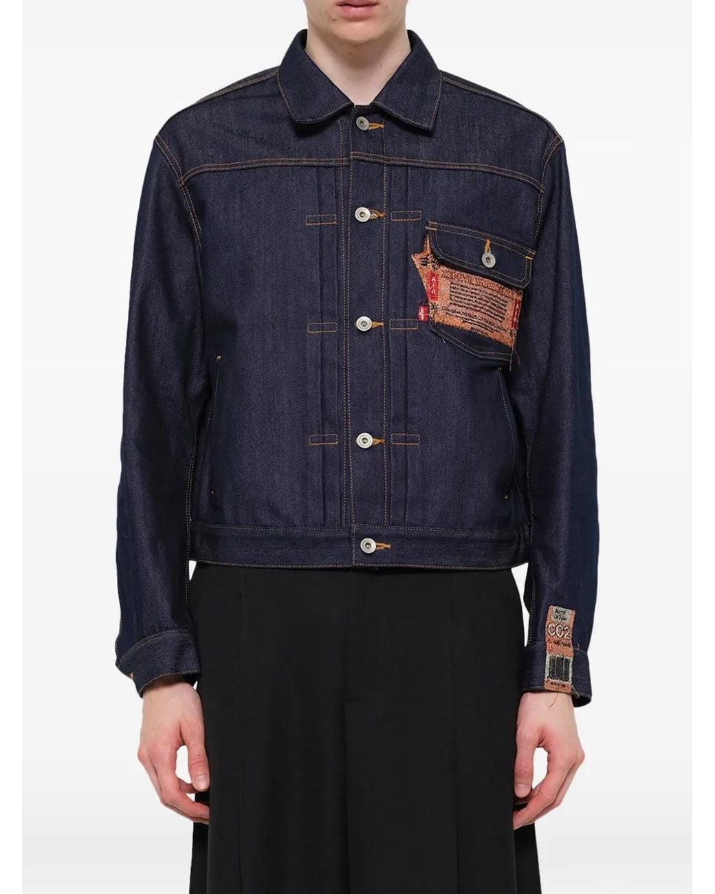 Doublet Blue Air Yarn Denim Jacket for men