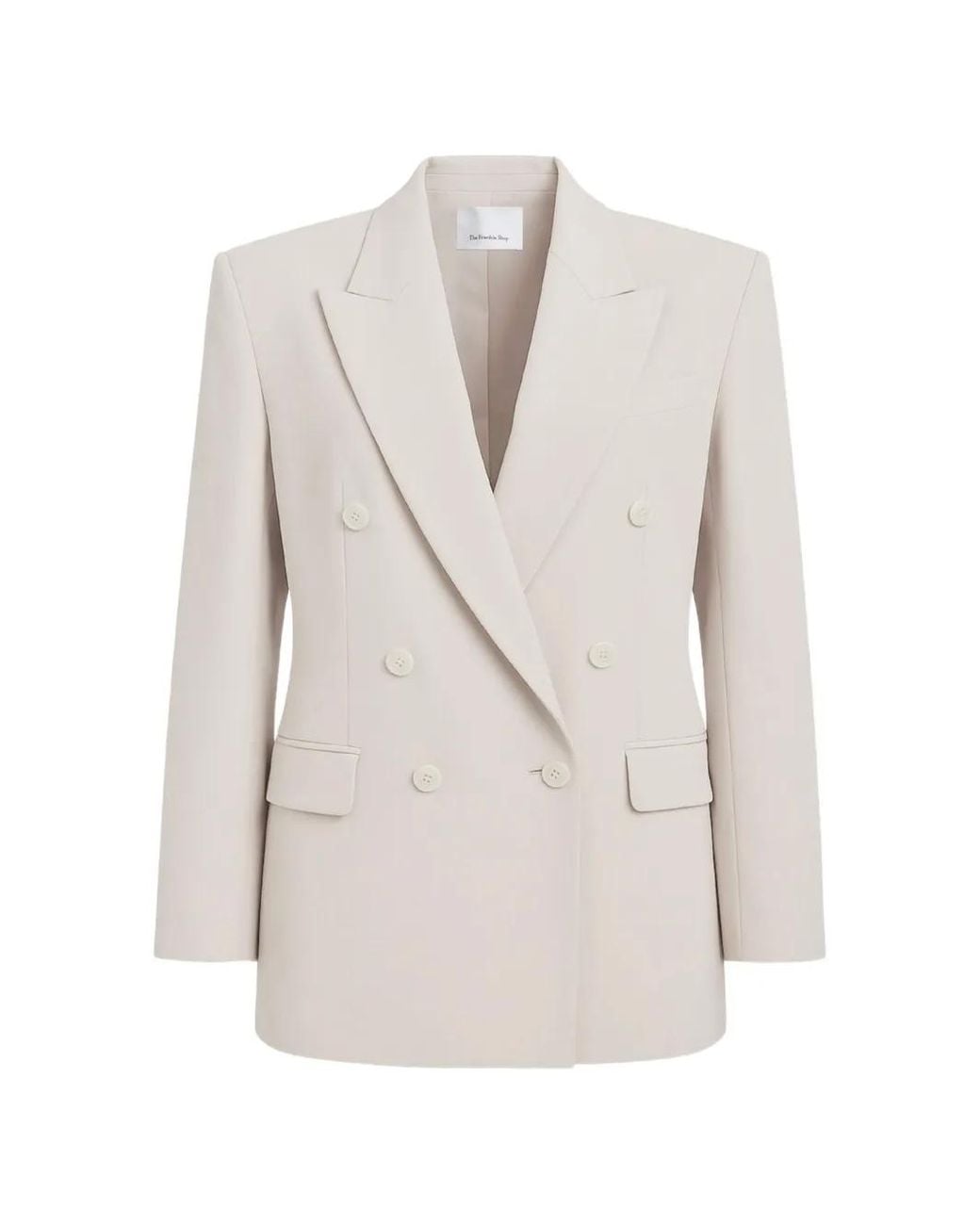 Frankie Shop White Monterey Double-Breasted Blazer