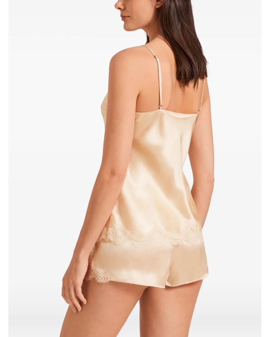 Aubade Natural Toi Mon Amour Lace-Trim Pajama Shorts