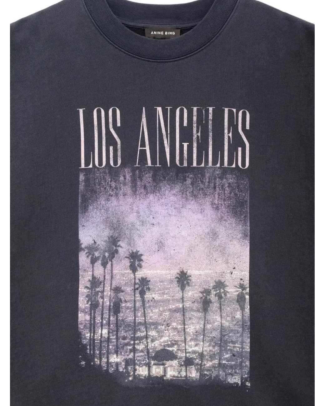 Anine Bing Blue Miles Sweatshirt Los Angeles