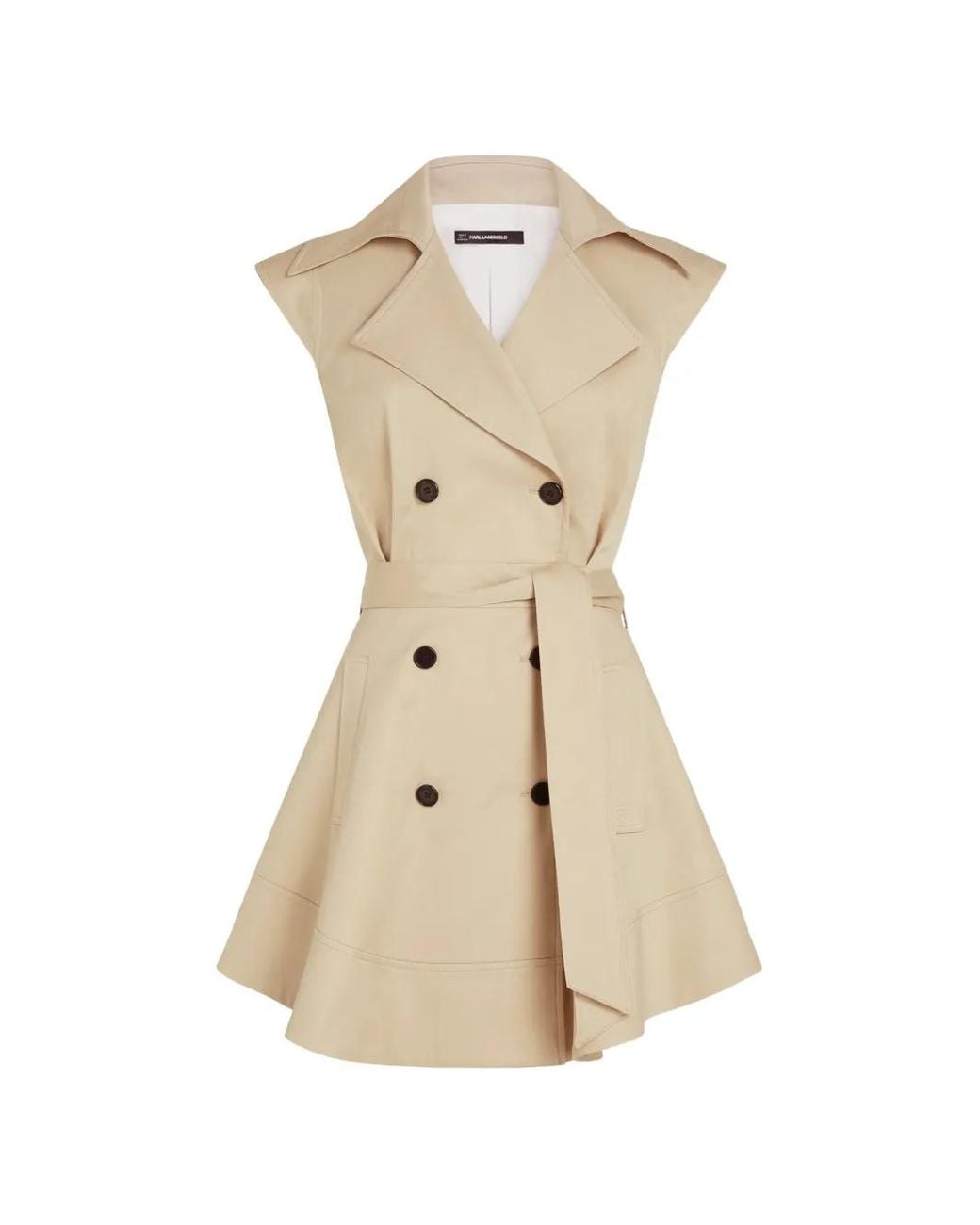 Karl Lagerfeld Natural Double-Breasted Mini Dress