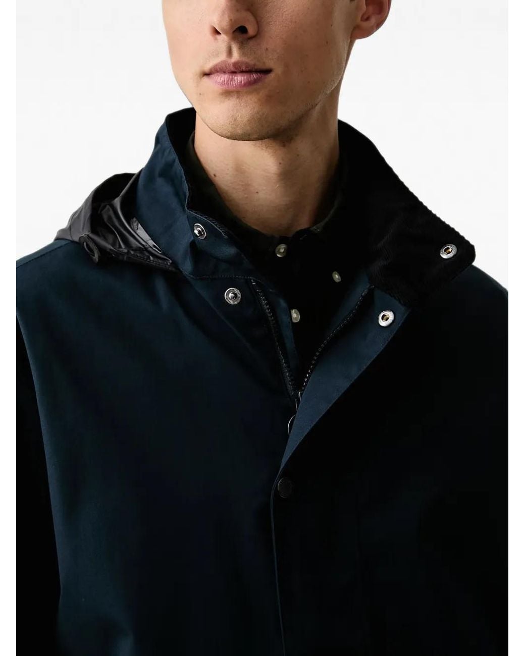Barbour Blue Chelsea Hooded Coat for men