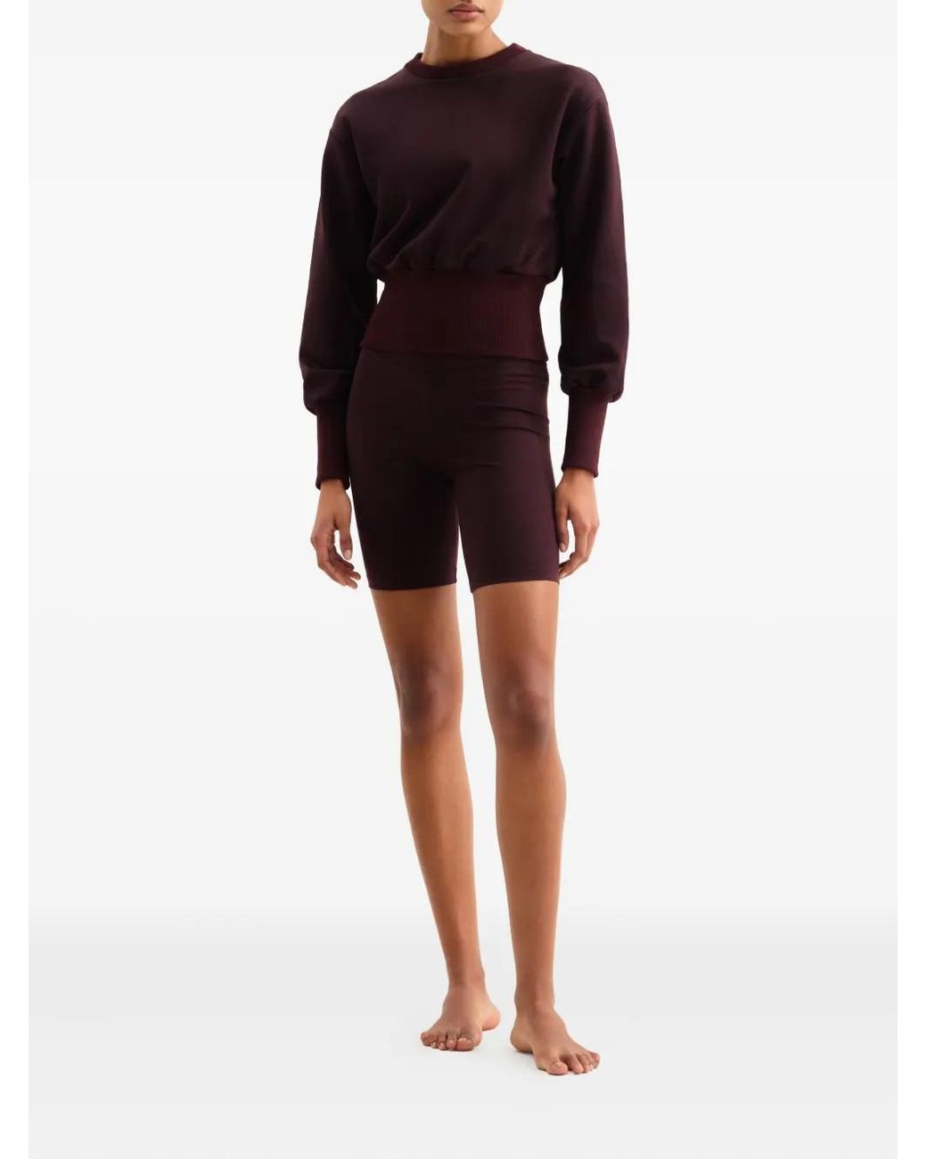 Eres Brown Isadora Cropped Sweatshirt
