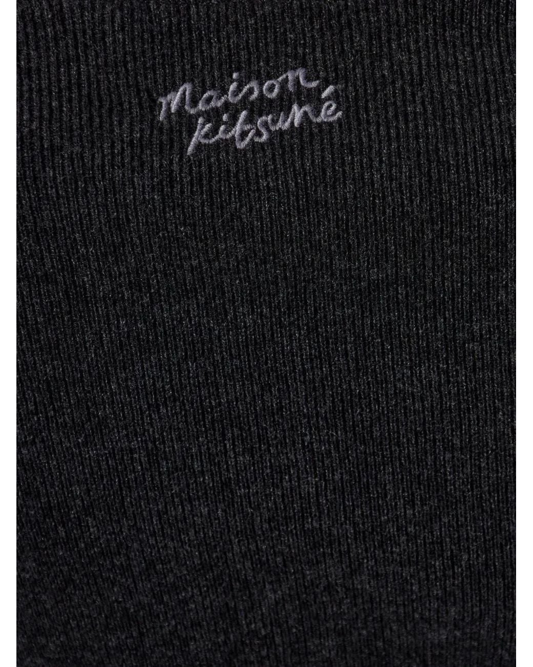 Maison Kitsuné Blue Crew-Neck Top