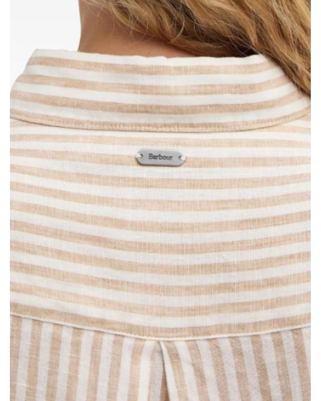 Barbour Pink Chemise Rayée À Manches Longues