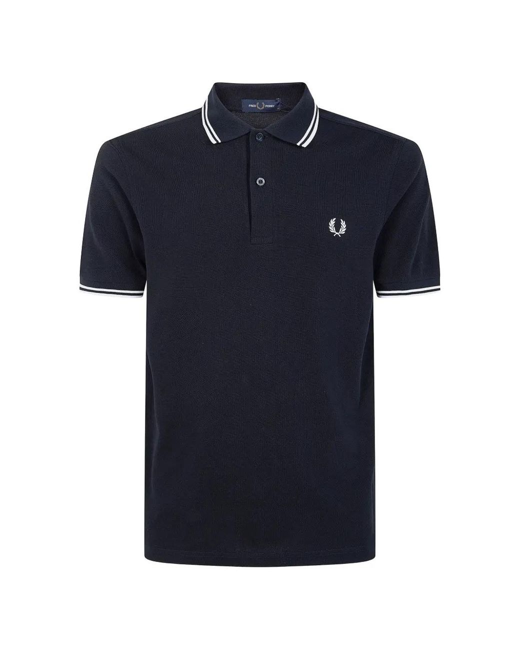 Fred Perry Blue Twin-Tipped Polo Shirt for men