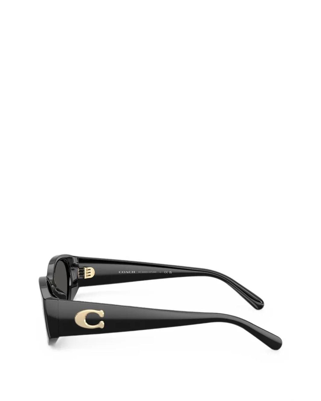 COACH Black Cfu06 Oval-Frame Sunglasses
