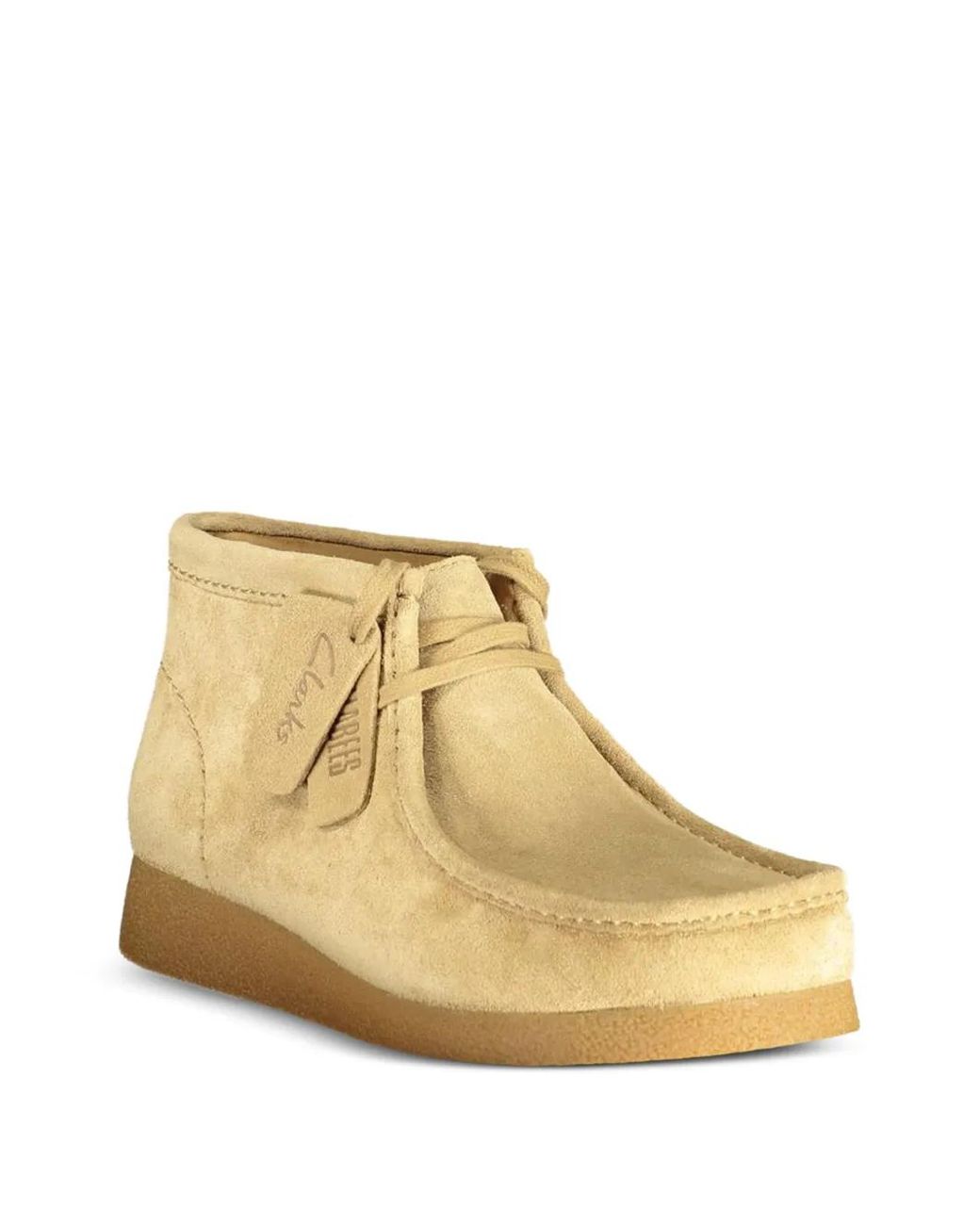 Clarks Natural Wallabee Suede Boots for men