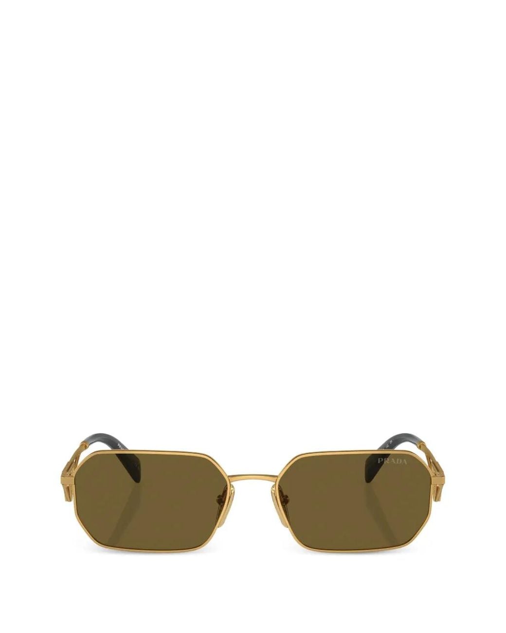 Prada Green Geometric-Frame Sunglasses